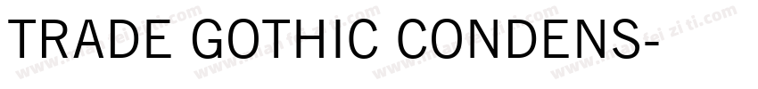 TRADE GOTHIC CONDENS字体转换